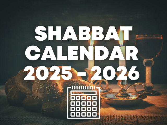 shabbat calednar 26